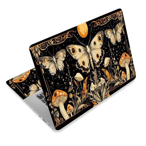 Laptop Skin Sticker Decal for 12 13 13.3 14 15 15.6 in, Universal Vinyl Waterresistant Protector Cover for Notebook PC Netbook, Computer Decor for Women Girls Celestial Moth - color: Celestial Moth