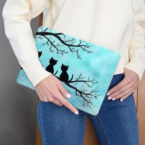 15.6 Inch Laptop Skin Sticker, Reusable Vinyl Cover Protector with 2 Wrist Pad Skins, Removable Waterproof Scratch-Resistant for 12-15.6 Inch Laptop Notebook,Cute Cat On Tree - color: Cute Cat On Tree