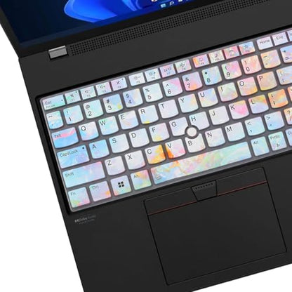 Keyboard Cover for Lenovo ThinkPad E16 Gen 1 16", Thinkpad T16 P16 P16v P16s Gen 2/Gen 1 16", Thinkpad L15 Gen 4/3 15.6" (Not Fit Thinkpad Z16, L15 Gen 2/1)-Iridescent - color: Iridescent