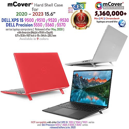 mCover Case Compatible ONLY for 2020~2023 15.6" Dell XPS 15 9500 9510 9520 9530 / Precision 5550 5560 5570 Series Laptop Computer(NOT Fitting Other Dell Models) - Clear