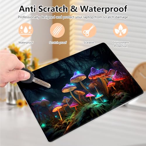 Laptop Skin Sticker Decal 15.6 Inch,12 13 13.3 14 15 15.6 in Laptop Netbook Skins for Notebook,Art Decal Removable Waterproof Scratch Resistant,Universal Vinyl Cover,Glitter Mushroom Forest - color: Glitter Mushroom Forest