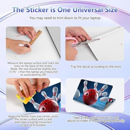 Laptop Skin Sticker Decal Cover,Bowling Ball | DIGTIALL Universal Laptop Skin Sticker, Waterproof Removable Notebook Decal Protector Cover for 12 13 14 15 Inch Laptops - color: Bowling Ball