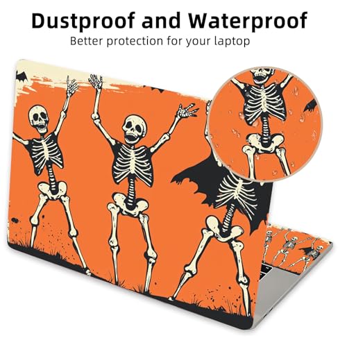 Aesthetic Laptop Skin Cover,12-15.6 Inch Universal Vinyl Sticker Decal,Waterproof Scratch-Resistant Notebook Wrap,Removable Residue-Free Protector,Dancing Skeletons Halloween - color: Dancing Skeletons Halloween