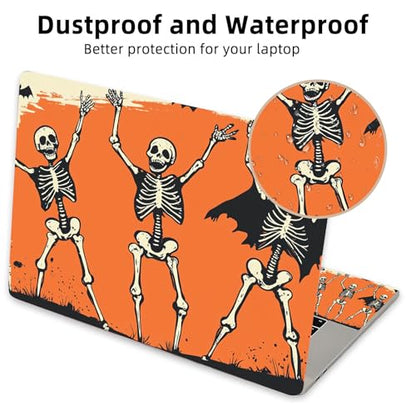 Aesthetic Laptop Skin Cover,12-15.6 Inch Universal Vinyl Sticker Decal,Waterproof Scratch-Resistant Notebook Wrap,Removable Residue-Free Protector,Dancing Skeletons Halloween - color: Dancing Skeletons Halloween