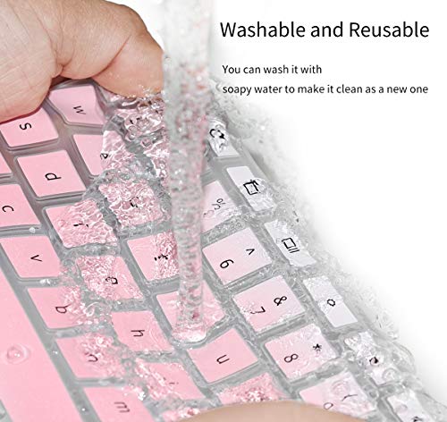 CaseBuy Keyboard Cover for ASUS Chromebook Flip C433 C433TA C434 2 in 1 14" Laptop, ASUS Chromebook C302CA/C403/C423NA/C425TA/C434TA-DH342T DSM4T DS384T C523NA - Ombre Pink