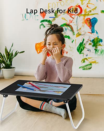 Ruxury Folding Lap Desk Laptop Stand Bed Desk Table Tray, Breakfast Serving Tray, Portable & Lightweight Mini Table for Sofa Couch Floor - Black - color: Black