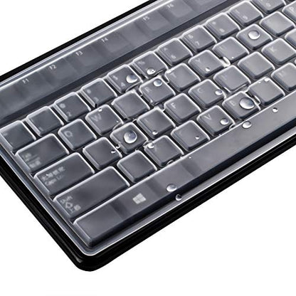 BronaGrand 2 Pack Clear Desktop Computer Keyboard Protection Skin Protector Cover for PC 104/107 Keys Standard Keyboard