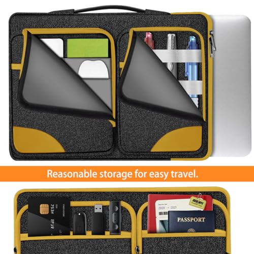 360 Protective Laptop Case 15" 15.6" 16" Sleeve, Water-Resistant Handbag with Straps Compatible with 16" MacBook Neo, MacBook Pro Air 16"/15", XPS 16" and Most 15" 15.6" 16" Notebooks,B01YL02 - color: B01yl02, size: 15"-16"