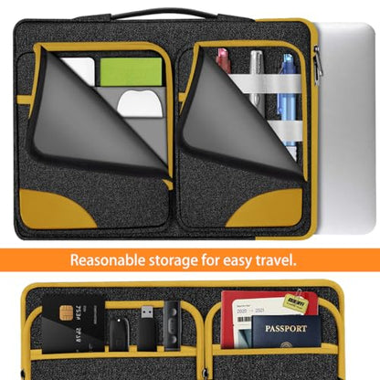 360 Protective Laptop Case 15" 15.6" 16" Sleeve, Water-Resistant Handbag with Straps Compatible with 16" MacBook Neo, MacBook Pro Air 16"/15", XPS 16" and Most 15" 15.6" 16" Notebooks,B01YL02 - color: B01yl02, size: 15"-16"