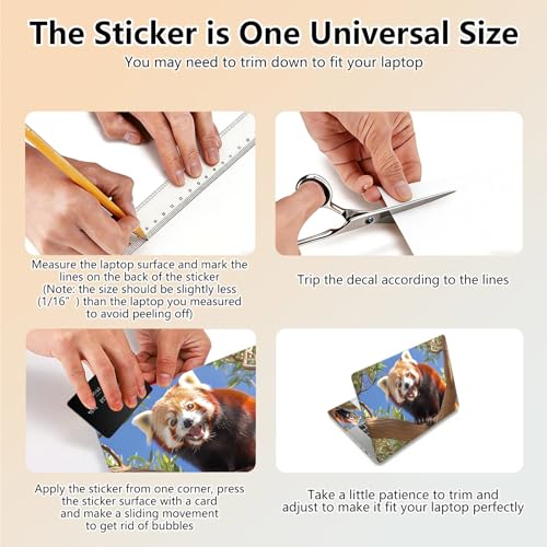 Laptop Skin Sticker Decal 15.6 Inch,12 13 13.3 14 15 15.6 in Laptop Netbook Skins for Notebook,Art Decal Removable Waterproof Scratch Resistant,Universal Vinyl Cover,Cute Raccoon Tree - color: Cute Raccoon Tree