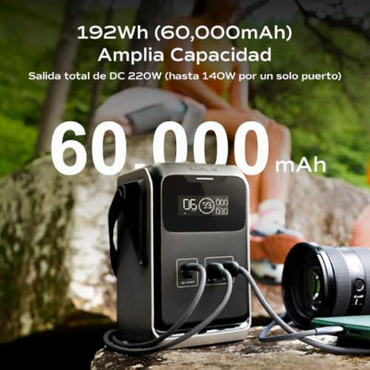 EF ECOFLOW Portable Power Bank Station TRAIL 200 DC, 192Wh, 220W DC | LFP Battery, 140W USB C Output, Solar Generator for Outdoor Camping, Travel, and Emergency (No AC Outlet Included) - style: TRAIL 200