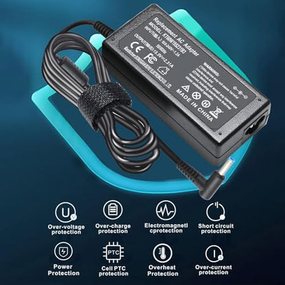 19.5V 2.31A 45W Charger for HP is 13252 60950-1 for HP Pavilion x360 | 742436-001 L25296-001 L25296-002 L25296-003 741727-001 Smart Blue Tip Power Adapter