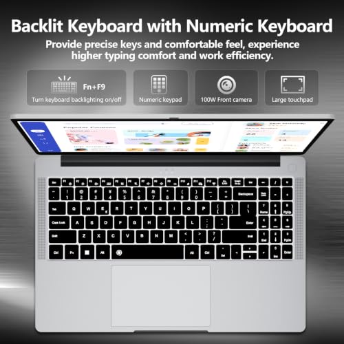 2026 Laptop, 15.6 Inch Laptop Computer with Ryzen 5-5500U Processor (up to 4.0GHz), 16GB RAM 1TB SSD, Win 11 Pro, WiFi 5, BT 5.1, Backlit Keyboard Portable Lap Top for Business