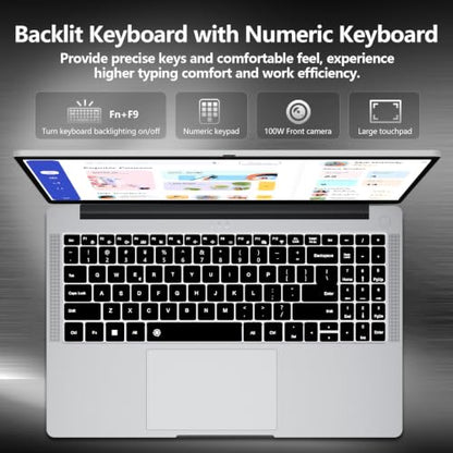2026 Laptop, 15.6 Inch Laptop Computer with Ryzen 5-5500U Processor (up to 4.0GHz), 16GB RAM 1TB SSD, Win 11 Pro, WiFi 5, BT 5.1, Backlit Keyboard Portable Lap Top for Business