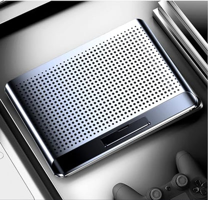16inch Single Fan Lap Chill Mat - Aluminum Panel Laptop Cooling Pad, Heat Protection Laptop Cooler, Adjustable Foldable Long Stand, Fans Switch with dimmable-Speed, USB-A Connection Laptop Fan - color: Silver 1Fan 16inch