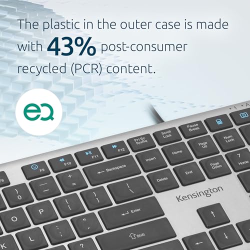 Kensington KB515 USB-C Wired Keyboard, QWERTY Full-Size Layout, Quiet Scissor-Switch Keys, Programmable, Copilot Hotkey, USB-A Adapter Included, Compatible with Windows, Black (K75410NA) - size: Full size, style: Wired