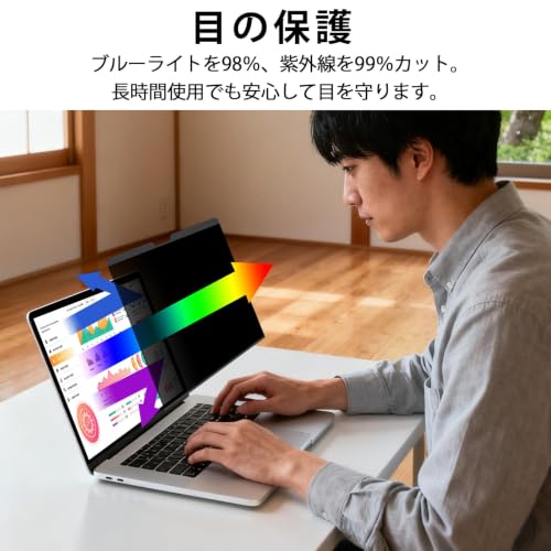 ZOEGAA Privacy Screen Macbook Pro 13 Inch, Webcam Cover Slider Anti Blue Light Magnetic Privacy Screen Protector Compatible with Macbook Pro 13 inch(2016-2022)with M2/M1&Macbook Air 13 inch(2018-2021) | 1 Install Ways; Anti Bule Light/Glare; Compatible Wi