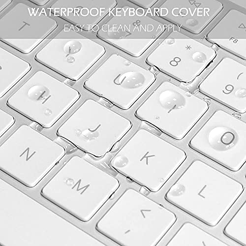 ProElife Keyboard Cover Skin for 2023-2021 Magic Keyboard with Touch ID and Numeric Keypad Model-A2520 U.S Enter Protector 0.12-mm TPU Protector (3 Keys ON The Left of The Space BAR) (Clear) | Clear, Non-interference Design for ID Key, Dust-proof, TPU Pro