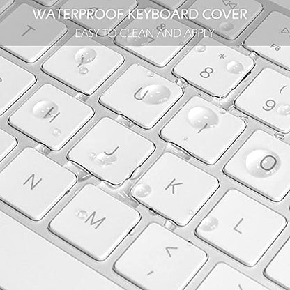 ProElife Keyboard Cover Skin for 2023-2021 Magic Keyboard with Touch ID and Numeric Keypad Model-A2520 U.S Enter Protector 0.12-mm TPU Protector (3 Keys ON The Left of The Space BAR) (Clear) | Clear, Non-interference Design for ID Key, Dust-proof, TPU Pro