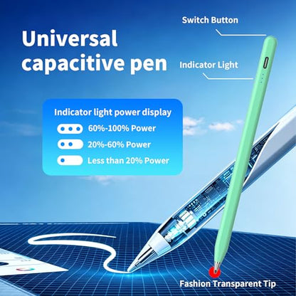 Galaxy Tab A11+ Stylus Pen for Samsung Table A11/A9+/A9 Drawing Stylus for Android Tablets, Precise Writing Pencil,Fast Charging,Auto Sleep,Button on/Off (Green) - color: green