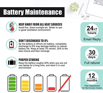 AA-PBUN3AB AA-PBUN3QB Laptop Battery Replacement for Samsung 5 NP550XTA-K0 NP550XTA-K01US NP530E5M NP740U NP740U3L NP740U5L NP730QAA Odyssey NP800G5M Series 11.4V 43Wh - size: 10.47*3.34*0.31inch AA-PBUN3AB