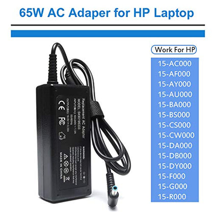 45W 65W Laptop Charger AC Adapter Power Suppy Cord for HP 15-AC 15-BS 15-CS 15-DB 15-F Series 15-ac121dx 15-bs234wm 15-bs015dx 15-ba079dx 15-ba009dx 15-cs3073cl 15-cs3153cl 15-db0015dx 15-db0031nr