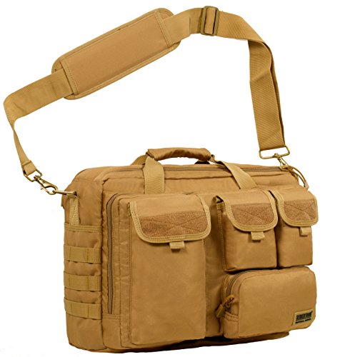 Seibertron Pro-Multifunction Shoulder Messenger Bag Fit for 14.1" or 17.3" Laptop - color: Fit 17.3" Laptop Khaki