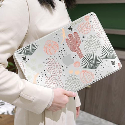 MEEgoodo 4-in-1 Printed Case for MacBook Neo 13 inch 2026 Release Model A3404, Laptop Hard Shell Cases with Keyboard Skin & Screen Protector & Webcam Covers, Cacti - color: Cacti