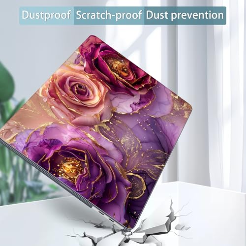 Mektron Printed Case for 2025 Microsoft Surface Laptop Windows 11 Copilot+ PC Surface Laptop 13 inch Touchscreen Display Cover Fits Model 2095, Marble Flowers - color: Marble Flowers