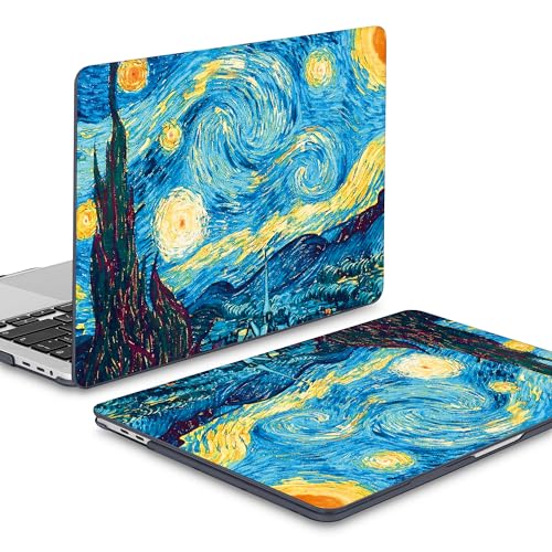 Mektron for MacBook Pro 16 inch Case A2141, 2020 2019 Pro 16-inch Touch Bar & Touch ID Starry Sky Matte Hard Shell Cover Keyboard Skin Screen Protector - color: Starry Sky