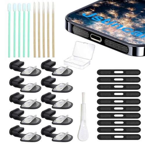 (10-Pack) USB C Dust Plug, Phone Accessories for iPhone 17 16 15/16 Plus /16 15 Pro / 16 15 Pro Max, Type C Dust Cover Charging Port Protector Cap, Speaker Cover for iPhone (Black) | (10-Pack) Type C Dust Cover Charging Port Protector Cap, Speaker Cover f