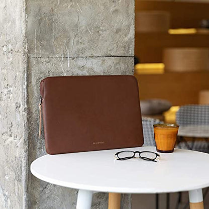 Comfyable Slim Laptop Sleeve Compatible with 13 Inch MacBook Air 13 in M5 M4 M3 M2, 13" MacBook Pro/Neo, PU Leather Bag Water-Resistant Cover Case, Brown - color: Brown, size: For 13" Mac Pro & Air & Neo