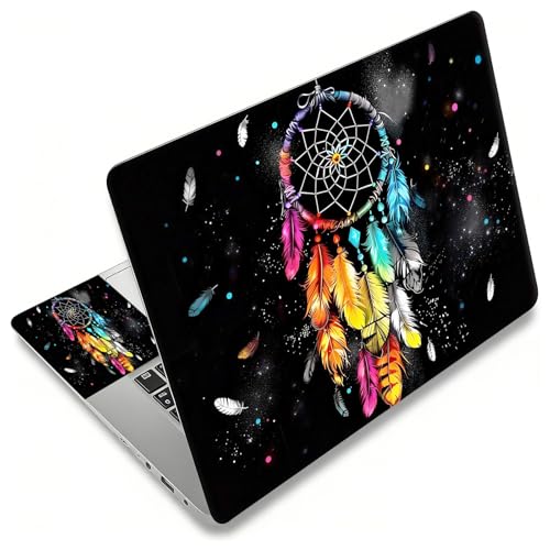Laptop Skin Sticker Decal, Universal Reusable Vinyl Laptop Cover for 12" 13" 13.3" 14" 15" 15.4" 15.6" Notebook PC, Waterproof Scratch-Resistant with 2 Wrist Pads, Easy to Apply & Remove,Dreamcatchers - color: Dreamcatchers