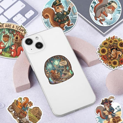 18 PCS Squirrels Vinyl Waterproof Laptops Decorative Decals, Aesthetic Animals Bumper Journal Helmet Stationery DIY Sticker - color: Squirrel
