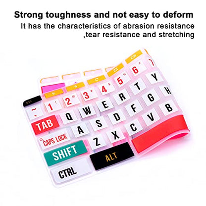 English Silicone Keyboard Cover for HP Chromebook 14-db 14-ca 14-ak Series/Chromebook 14 G2 G3 G4 G5 / Chromebook 11 x360 11.6/ Chromebook 11 G2 G3 G4 G5 G6 EE G7 EE 11.6,Creative Font - color: Creative Font