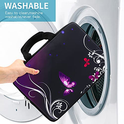 iColor 11 11.6 12 12.1 12.5 inch Laptop Carrying Bag Chromebook Case Notebook Ultrabook Bag Tablet Cover Neoprene Sleeve for MacBook Air Purple Butterfly - color: Purple Butterfly