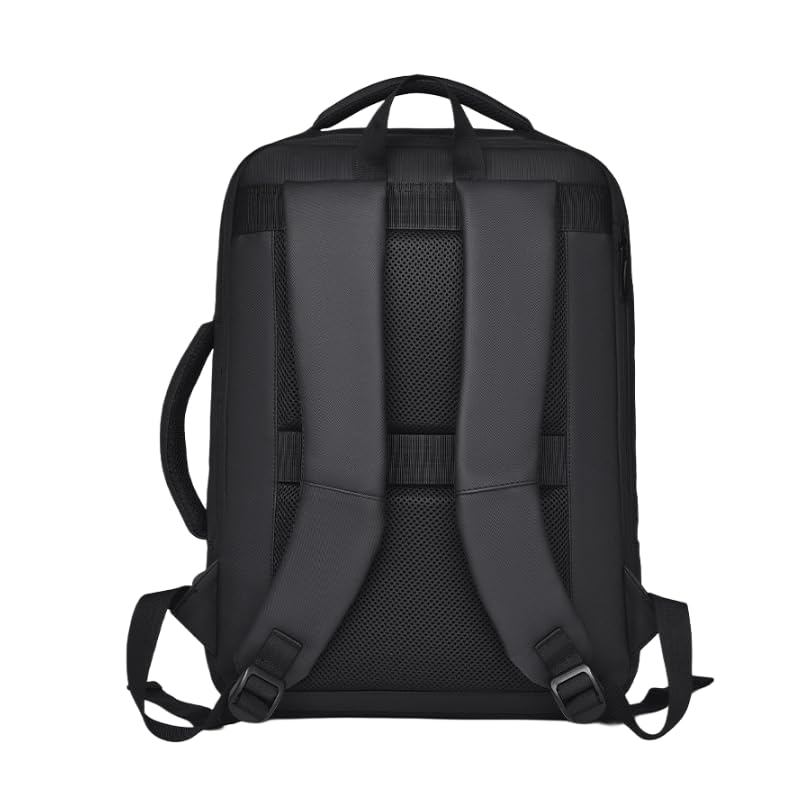 Laptop Backpack, Expandable Business Travel Bag, Water Resistant, USB Charging Port, Fits 15.6 Inch Laptop (Gray) - color: Gray