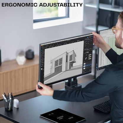 VIVO Premium Aluminum Full Motion Dual Monitor Desk Mount Stand with Lift Engine Arm, Fits Ultrawide Screens up to 35 inches, STAND-V102BB - size: Dual monitor, style: Standard