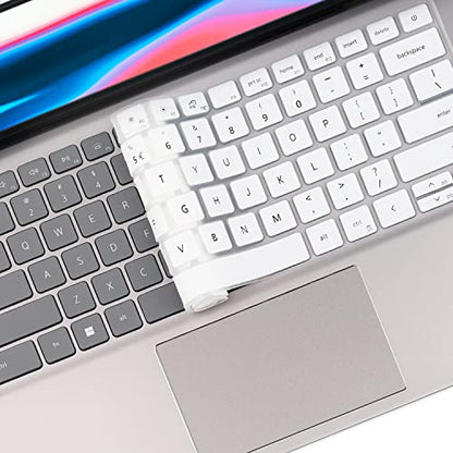 Keyboard Cover for Dell Inspiron 14 5410 5415 5418 5420 5425 5430 7415 7420 7425 7430 7435, Dell Inspiron 16 5620 5625 5630 7620 7630 16 inch, Inspiron 13 5310, Latitude 3320 3420 Keyboard Skin -White - color: White