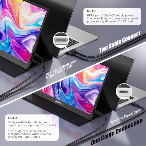 Laptop Screen Extender, 15.6" IPS FHD 1080P Laptop Monitor Extender USBC HDMI Dual Speakers Portable Monitor for PC/Mac/Phone/PS5/PS4/Xbox/Switch, HDR Gaming Monitor with Cover Stand