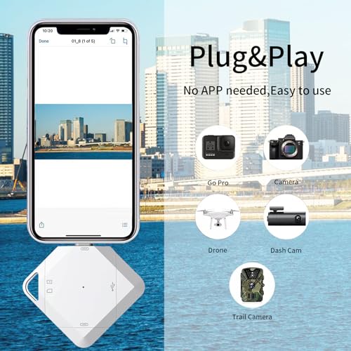 New SD Card Reader for iPhone/ipad/Android/Mac/Computer/Camera,5 in1 Micro SD Card Reader Trail Camera Viewer, Portable Memory Card Reader SD Card Adapter for SD and TF Cards