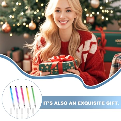 5 Pack 2 in 1 Stylus Pen for Touchscreen,iPad,iPhone,Stylus Pens | LAPOCOVER Stylus Pens,High Precision & Sensitivity, Compatible for iPad/Android Tablets, Laptop and Touchscreens - color: Blue/Green/Pink/Purple/Yellow