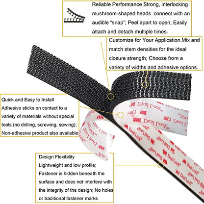3M Dual Lock 1in x 2in 8pcs, EZ Pass Holder/IPass/IZoom/Sunpass, Adhesive Mounting Strips Clear Fastener - size: Clear 1in x 2in x 8pcs