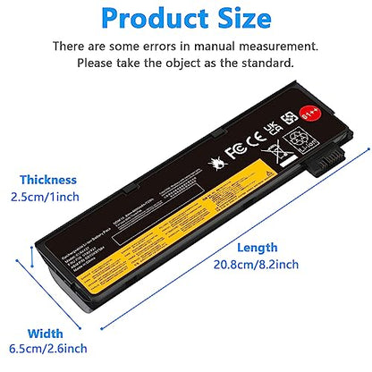 72Wh 61++ 01AV427 01AV425 Battery for Lenovo ThinkPad T480 T470 P51S P52S T570 T580 A485 A475 TP25 Series SB10K97584 SB10K97585 01AV490 01AV492 X50M08812 4X50M08812 01AV422 01AV423 01AV428 - size: 8.2*2.6*1inch