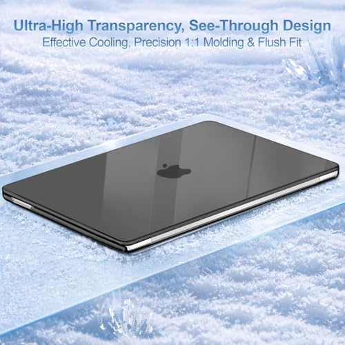 MOSISO Compatible with MacBook Neo Case 13 inch 2026 A3404 A18 Pro Chip | Scratch-Resistant Ultra-thin Protective Hard Shell Case Cover, Crystal Black - color: Crystal Black
