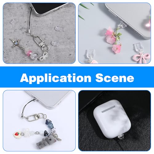 101pcs Cell Phone Dust Plug, Clear Charging Port Covers Anti Dust | Charging Port Plug Phone Dusts Plugs Protector Protective Dusts Plug for Phones Earphones Laptops Accesories