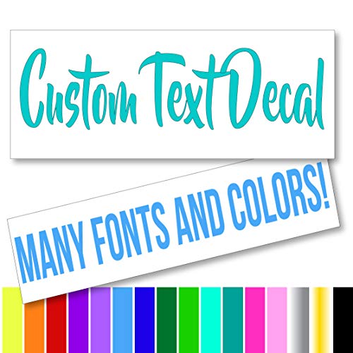 Personalized Custom Font Name Decal Sticker Compatible with Tumbler Cups, Laptop, Phones, RV, Boats, Helmets, Hardhats, Notebooks, and Vehicles (Glitter Colors Available)
