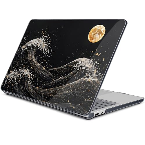 Batianda Midnight Wave Case for Microsoft Surface Laptop 13 inch | Fits Surface Laptop 2025 13" Surface Laptop for Business 2026, Slim Hard Shell, Lightweight Protection, Precision Fit - color: Midnight Great Wave