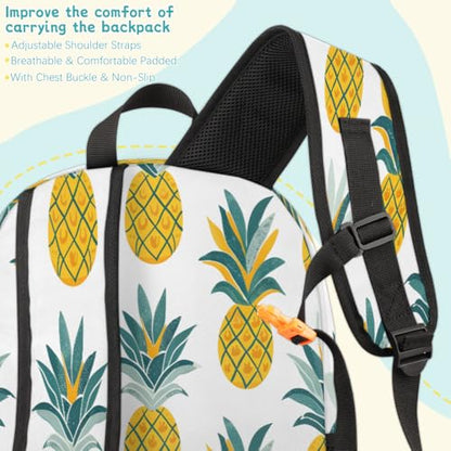 Tropical Pineapple Laptop Backpack for Women Men, 18.3 Inch Travel Work Backpacks, Hawaiian Pineapple Waterproof Computer Casual Daypack Nurse Teacher Bags - color: Multicolor 4