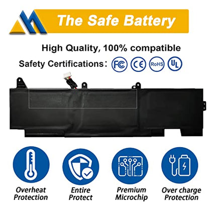CC03XL 56Wh Laptop Battery Replacement for HP ZBook Firefly 15 G7 G8 EliteBook 855 850 G7 G8 Series Notebook HSTNN-UB8W HSTNN-DB9O L77622-2C1 L77622-2C2 L77622-541 L77991-005【11.55V 4610mAh】 - size: 10.63*3.16*0.28 inch CC03XL(56WH)